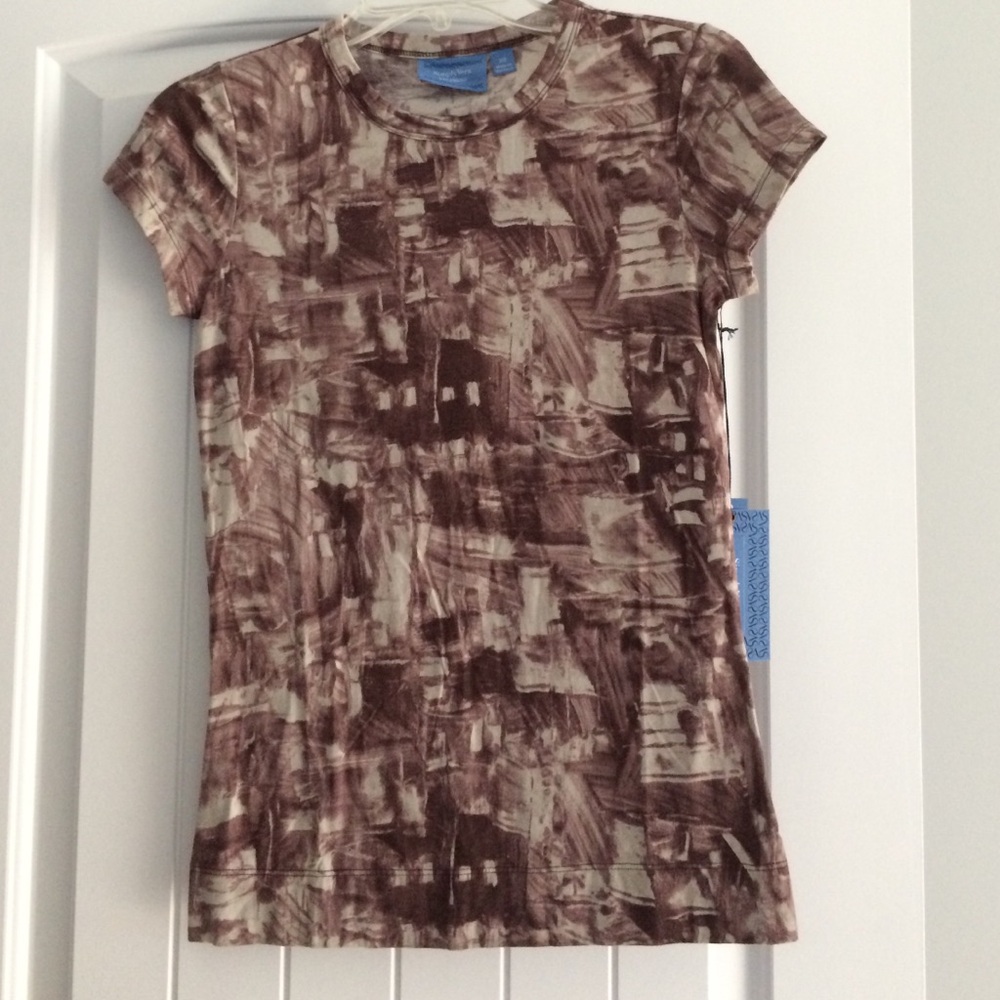 Simply Vera Wang Top Women’s Short Sleeve Urban Muse XS/S Available Crewneck NWT